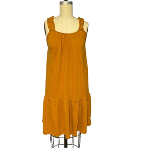 Wonderly Mustard Ruffle Dress Size Small